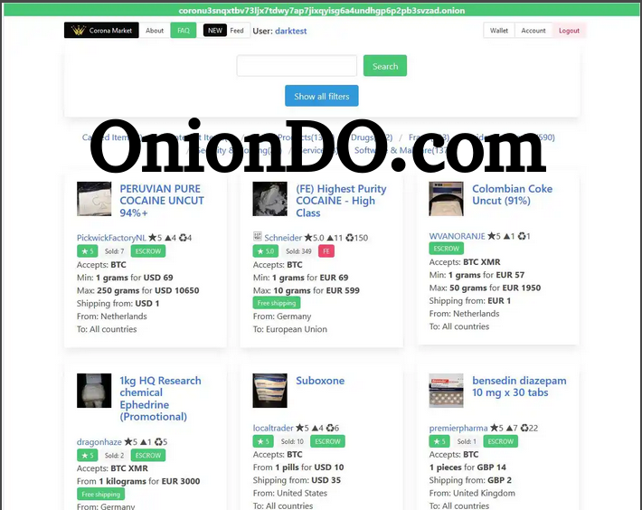 Onion Darknet Market